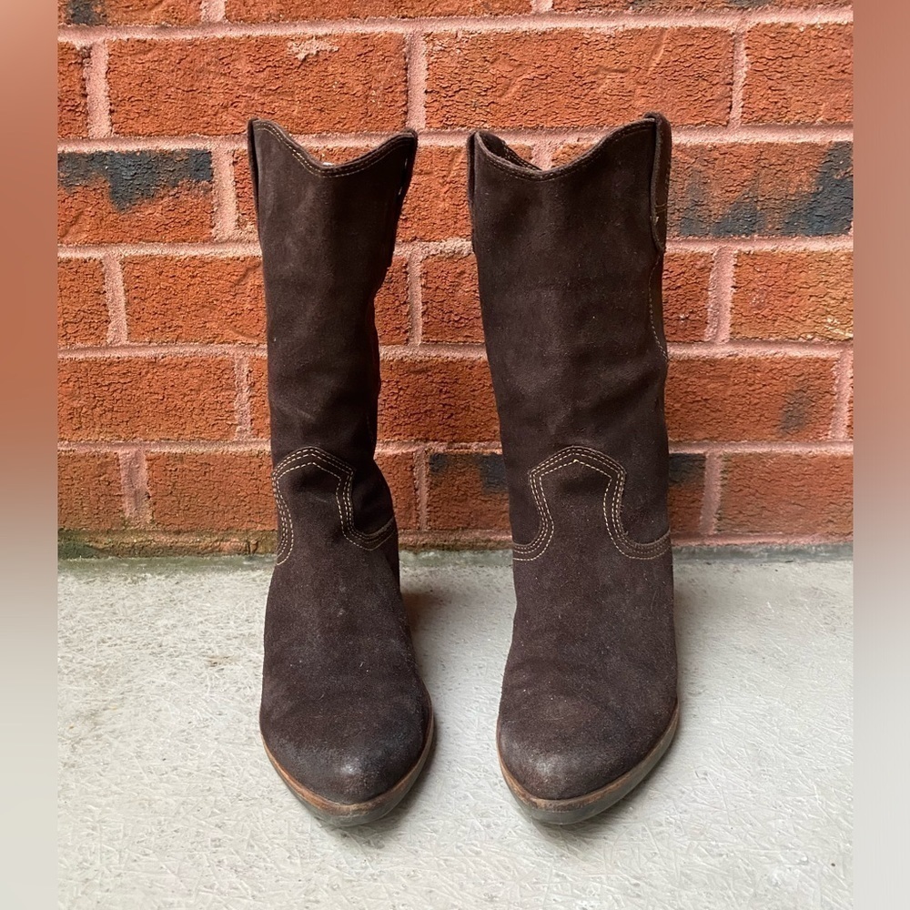 Matisse Brown Suede Western Cowgirl Boots Size 10 Country Concert - Picture 4 of 15